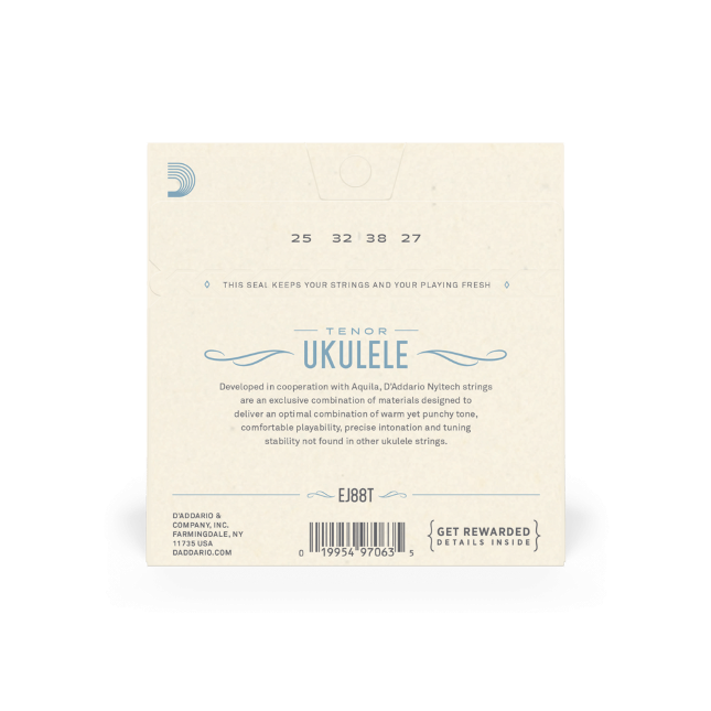 Struny do ukulele tenorowego D'Addario EJ88T Nyltech