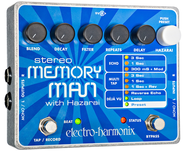 Stereo Memory Man Hazarai Electro Harmonix efekt gitarowy Delay