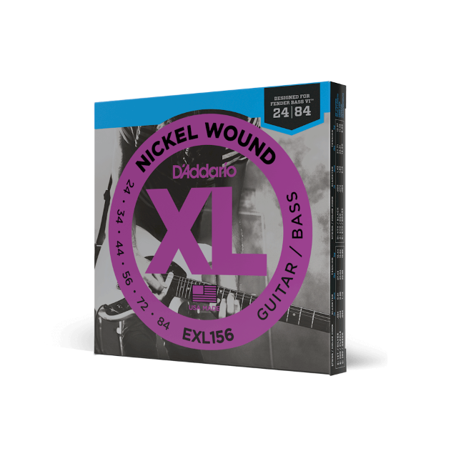 Struny do gitary elektrycznej D'Addario EXL156 Fender Bass VI 24-84