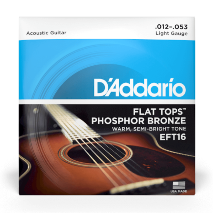 Struny do gitary akustycznej D'Addario EFT16 Flat Tops 12-53