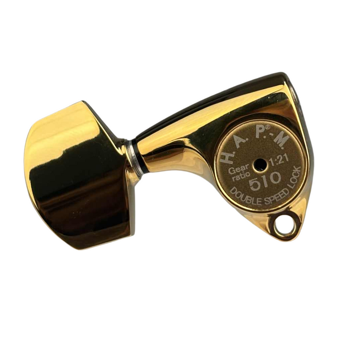 Klucze blokowane GOTOH SGV510Z-A01 HAPM złote L3+R3 trzy lewe, trzy prawe klucze do gitary HAP-M