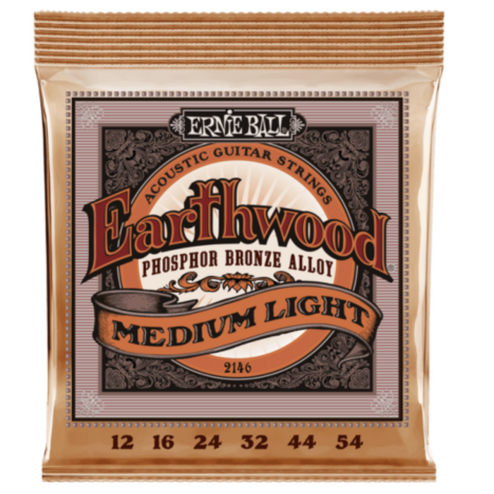 Ernie Ball 2146 Medium Light Earthwood Phosphor Bronze struny do gitary akustycznej 12-54