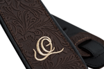 Pas do gitary skórzany Ortega OSBY-2 Byzantine Cocoa brązowy