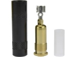 Gniazdo jack 3,5mm na kabel stereo Rean NYS240BG czarny ze złoconymi stykami