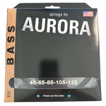 Struny do gitary basowej 5-strunowej Aurora Premium Black 45-125 Czarne