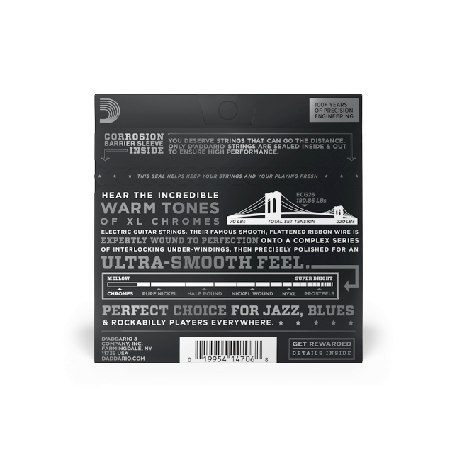 Struny do gitary elektrycznej D'Addario ECG26 Medium 13-56