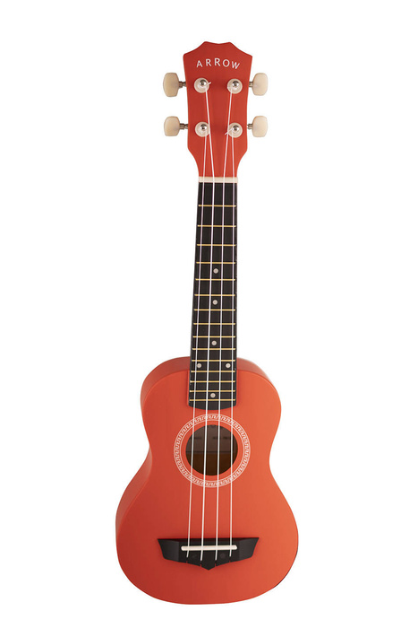 Zestaw ukulele sopranowe czerwone z pokrowcem + akcesoria Arrow PB10 R2 Soprano Red