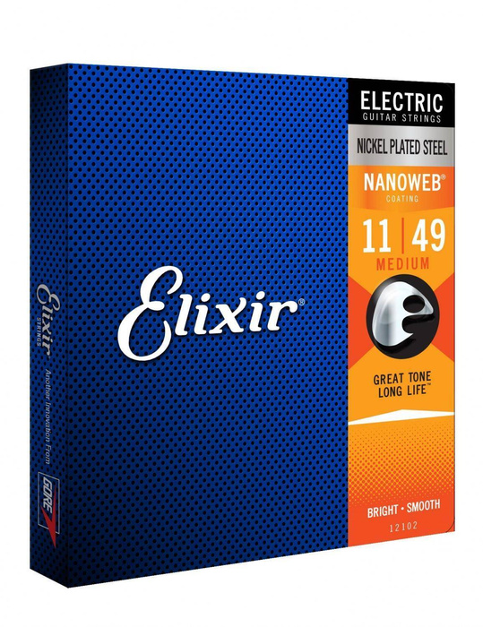 Elixir 12102 Medium 11-49 Nanoweb struny do gitary elektrycznej