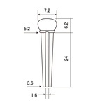 Zestaw kołków do mostka gitary akustycznej HOSCO F-0003 (WH) plastikowe piny