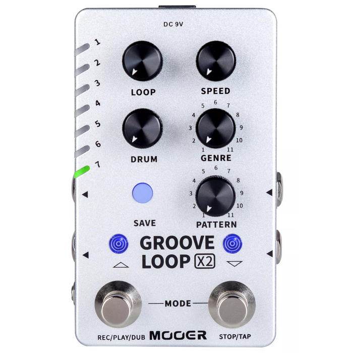 Efekt gitarowy Mooer Groove Loop X2 stereo looper/automat perkusyjny