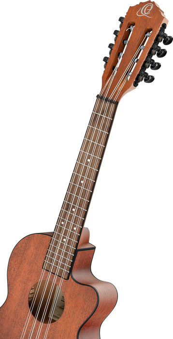 Ukulele tenorowe 8-strunowe elektroakustyczne Ortega RU4MM-CE-TE-8 Bonfire mahoń