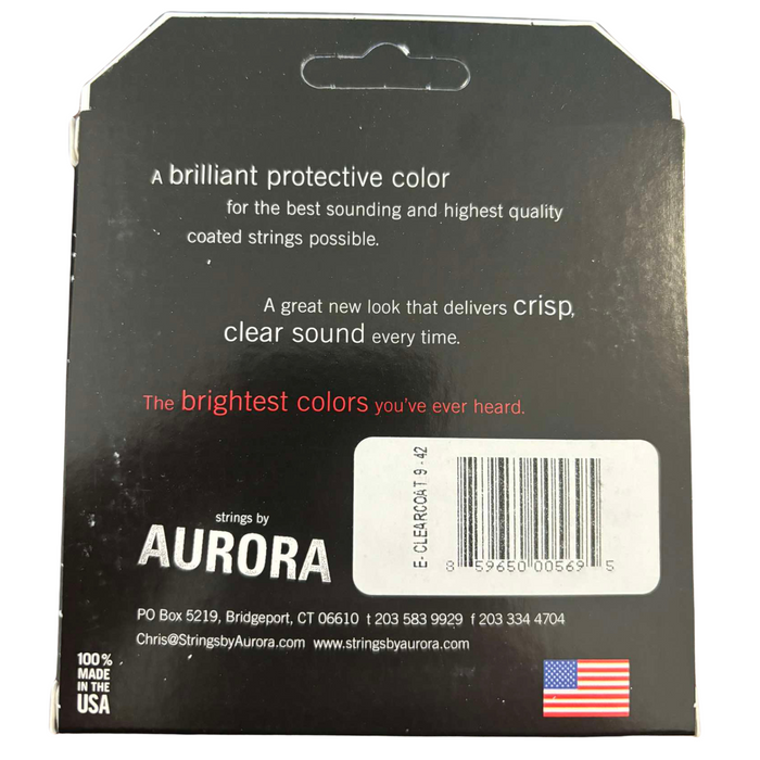 Struny do gitary elektrycznej Aurora Premium Clearcoat 9-42 Light Bezbarwne