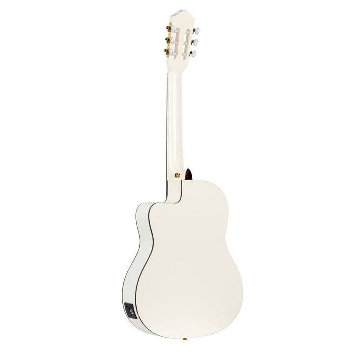 Gitara elektroklasyczna Ortega RCE145WH biała 4/4 z pokrowcem