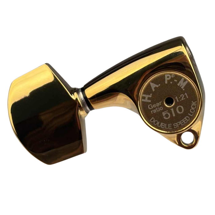 Klucze blokowane GOTOH SGV510Z-A01 HAPM złote L3+R3 trzy lewe, trzy prawe klucze do gitary HAP-M