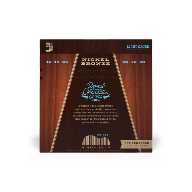 Struny do gitary akustycznej D'Addario NB1253 Light 12-53