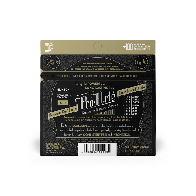 Struny do gitary klasycznej D'Addario EJ45C Normal Tension 28-44