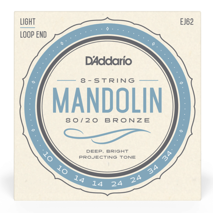 Struny do mandoliny D'Addario EJ62 10-34 80/20 bronze