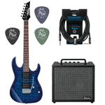 Zestaw Gitara elektryczna Ibanez GRX70QA-TBB z combo Ibanez IBZ10GV2
