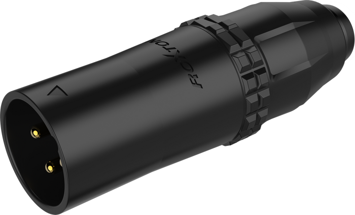 Wtyk XLR męski 3-pin wodoodporny IP67 Roxtone RX3MWP-BG