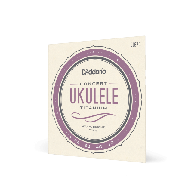 Struny do ukulele koncertowego D'Addario EJ87C Titanium