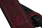 Pas do gitary skórzany Ortega OSBY-5 Byzantine Bordeaux bordowy