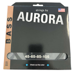 Czarne Struny do gitary basowej 4-strunowej Aurora Premium Black 45-105 Medium czarne