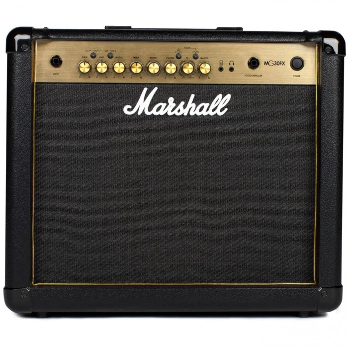 Zestaw gitara elektryczna Ibanez GRG121DX-BKF z combo Marshall MG30GFX Gold + akcesoria