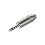 Wtyk Jack 6.3 mm mono niklowany bez sprężyny Roxtone RJ2PX-NN