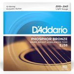 D'Addario EJ38 struny do gitary akustycznej Light 12 String Set 10-47