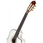 Gitara elektroklasyczna Ortega RCE145WH biała 4/4 z pokrowcem