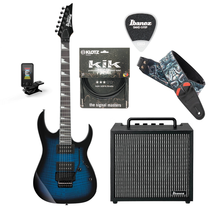 Zestaw gitara elektryczna Ibanez GRG320FA-TBS superstrat z combo Ibanez IBZ10GV2