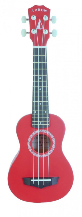 Zestaw ukulele sopranowe czerwone z pokrowcem + akcesoria Arrow PB10 R2 Soprano Red