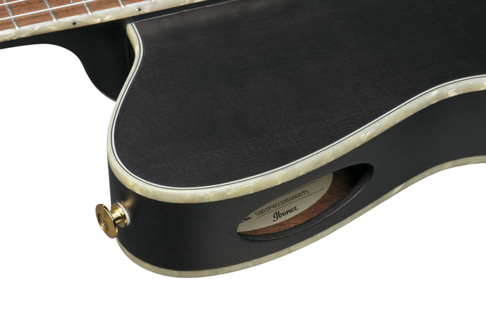 Gitara elektro-klasyczna Ibanez TOD10N-TKF Tim Henson Signature nylonowe struny Transparent Black Flat