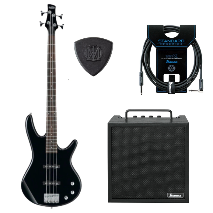 Zestaw gitara basowa Ibanez GSR180-BK z combo + akcesoria