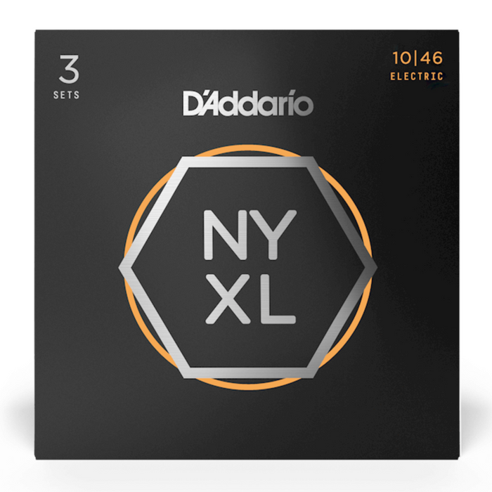 Zestaw strun do gitary elektrycznej D'Addario NYXL1046-3P 3PACK 10-46