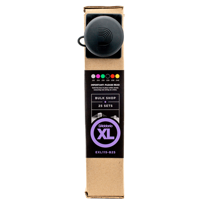 Zestaw bulk strun do gitary elektrycznej D'Addario EXL115-B25 XL Nickel Wound Regular Light 25PACK 11-49