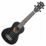Ukulele Sopranowe czarne z mahoniu Cascha Premium HH 2262 zestaw