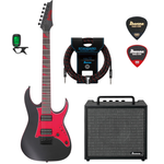 Zestaw gitarowy Ibanez GRG131DX-BKF gitara elektryczna superstrat z combo Ibanez IBZ10GV2 i akcesoria
