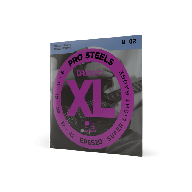 Struny do gitary elektrycznej D'Addario EPS520 Super Light 09-42