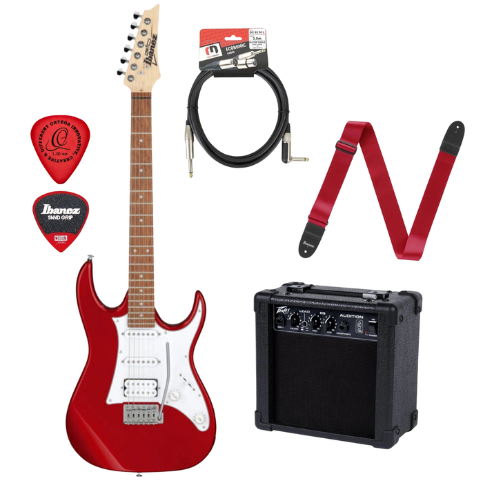 Zestaw gitara elektryczna Ibanez GRX40-CA z combo gitarowym Peavey AUDITION 7W i akcesoriami