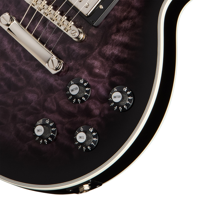 Epiphone Exclusive Bats in Flight Les Paul Custom Quilt Dark Purple Burst gitara elektryczna