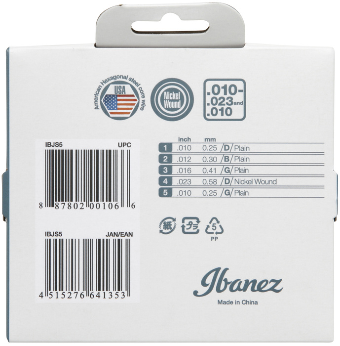 Struny do banjo 5-strunowego Ibanez IBJS5 10-10 (1 komplet)