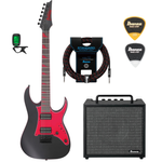 Zestaw gitarowy Ibanez GRG131DX-BKF gitara elektryczna superstrat z combo Ibanez IBZ10GV2 i akcesoria