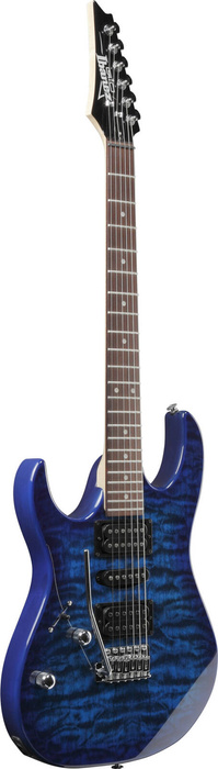 Zestaw gitara elektryczna leworęczna Ibanez GRX70QAL-TBB z kolumną i wzmacniaczem Orange