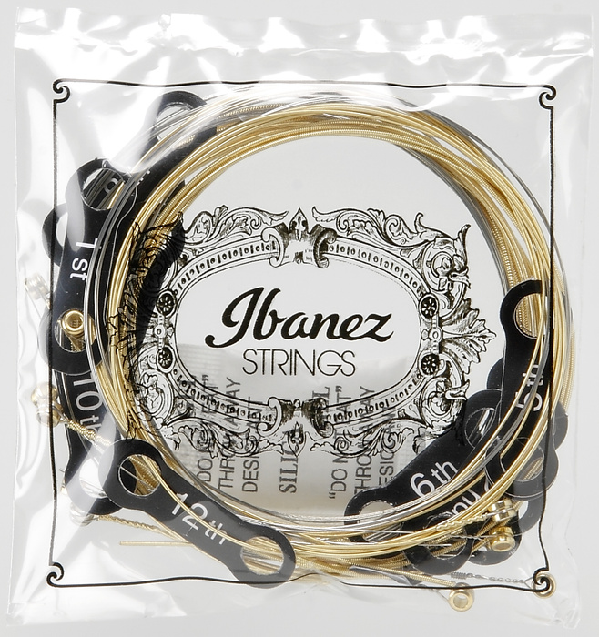 Struny do gitary akustycznej 12-strunowej Ibanez IACS12C 10-27 Light (1 komplet)