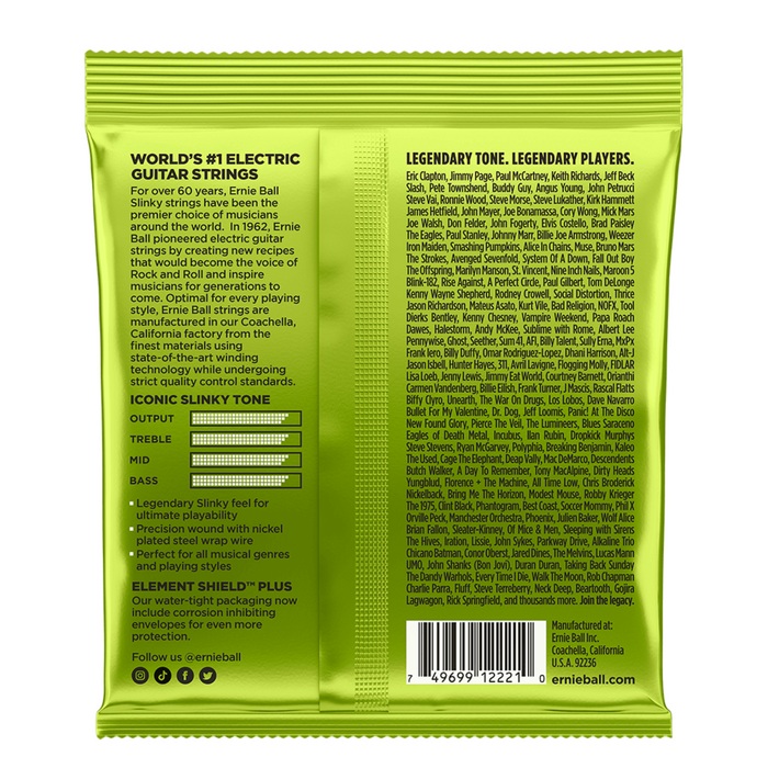 Zestaw Ernie Ball 2221 NC Hybrid Slinky struny do gitary elektrycznej 10-46 z kostkami i korbką
