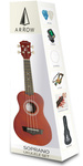 Ukulele sopranowe zestaw Arrow PB10 NT Soprano Natural Dark SET
