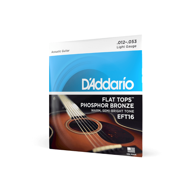 Struny do gitary akustycznej D'Addario EFT16 Flat Tops 12-53