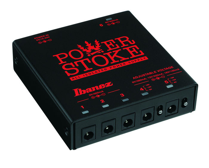Zasilacz Ibanez PWRS6 na 6 efektów gitarowych 3 x 9V/500mA, 1 x 9v/300mA