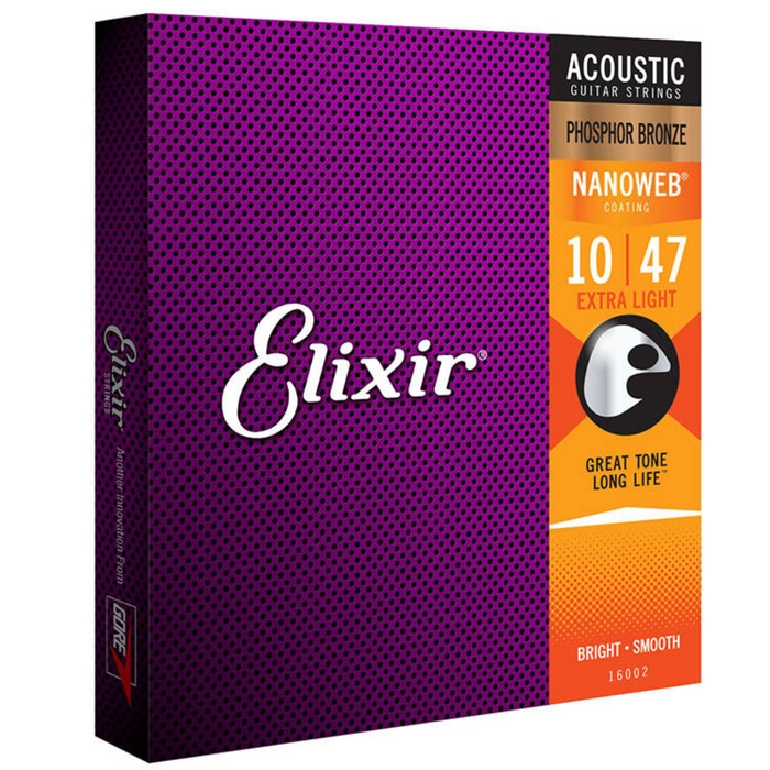  Elixir 16002 NanoWeb 10-47 Phosphor Bronze struny do gitary akustycznej